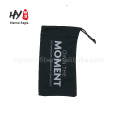 Customized velvet logo silk screen printing drawstring microfiber pouch